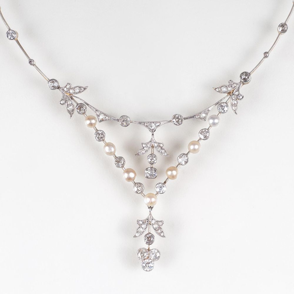 Hochfeines Jugendstil-Diamant-Collier