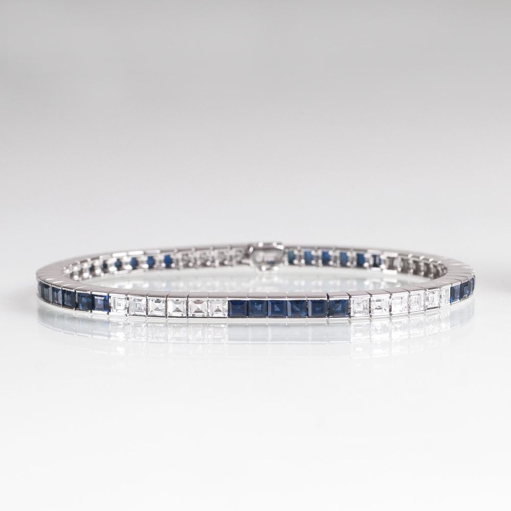 A very fine Diamond Sapphire Bracelet