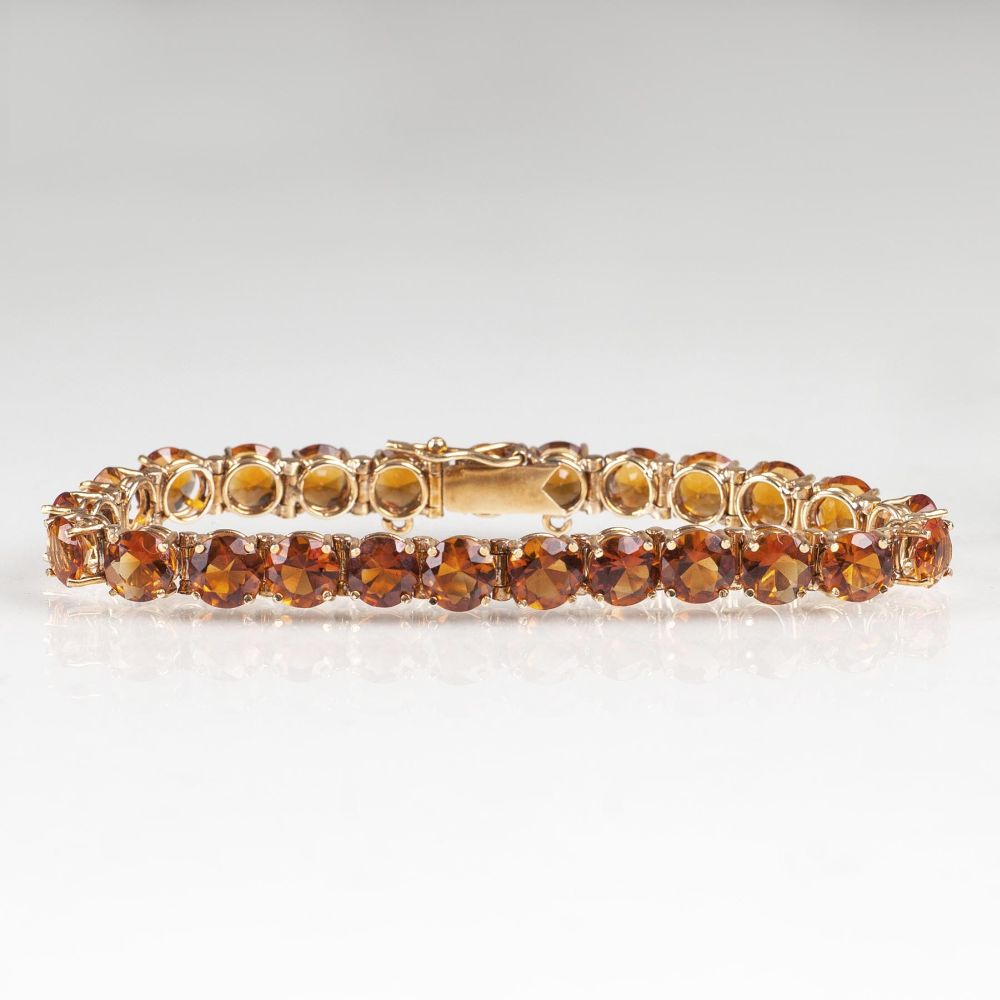 A Gold Bracelet with Citrines