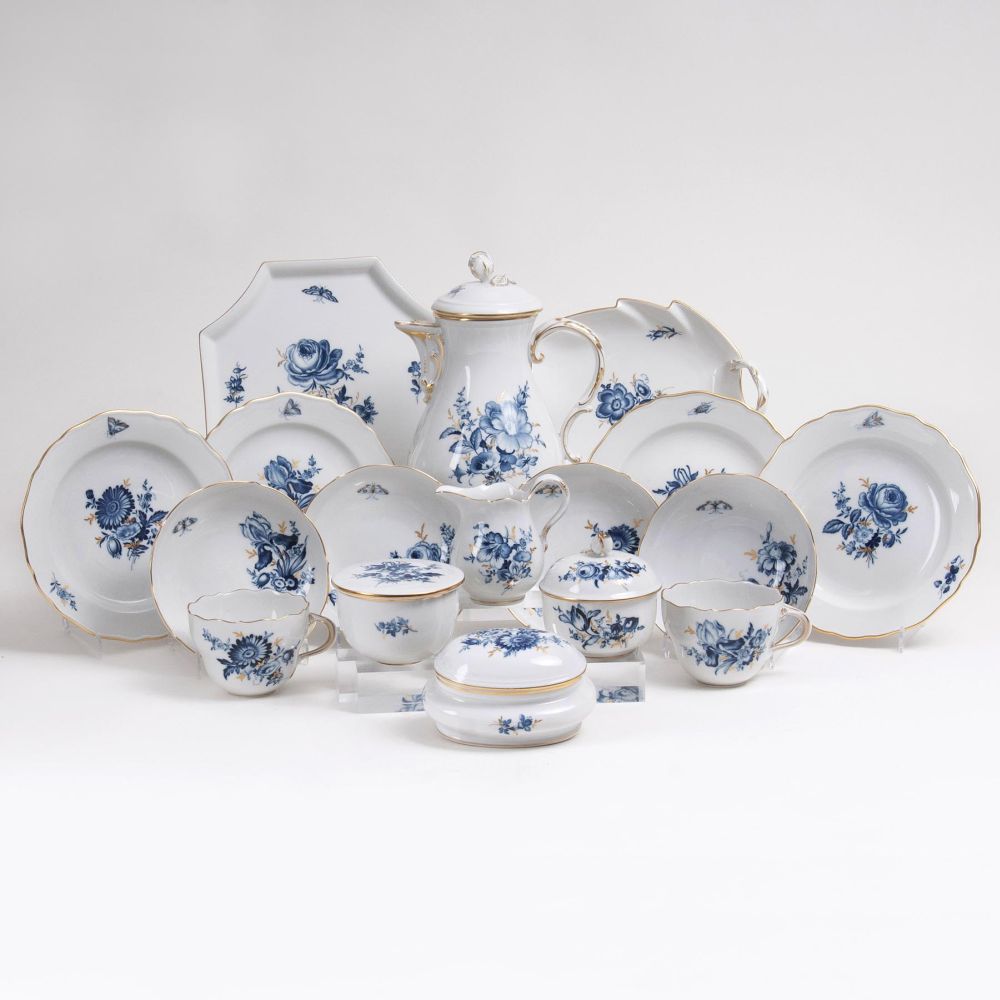 A Coffee Service 'Blue Flower' for 6 Persons