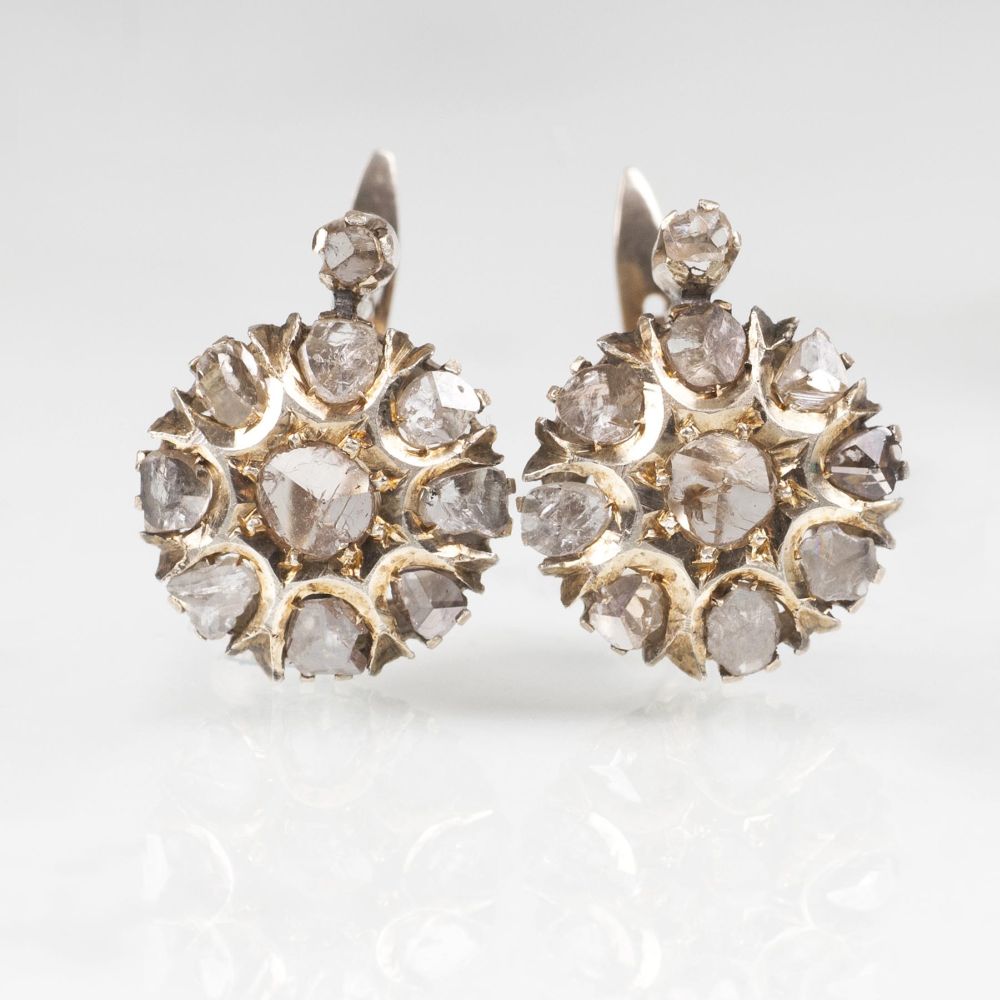 A Pair of Diamond Earrings