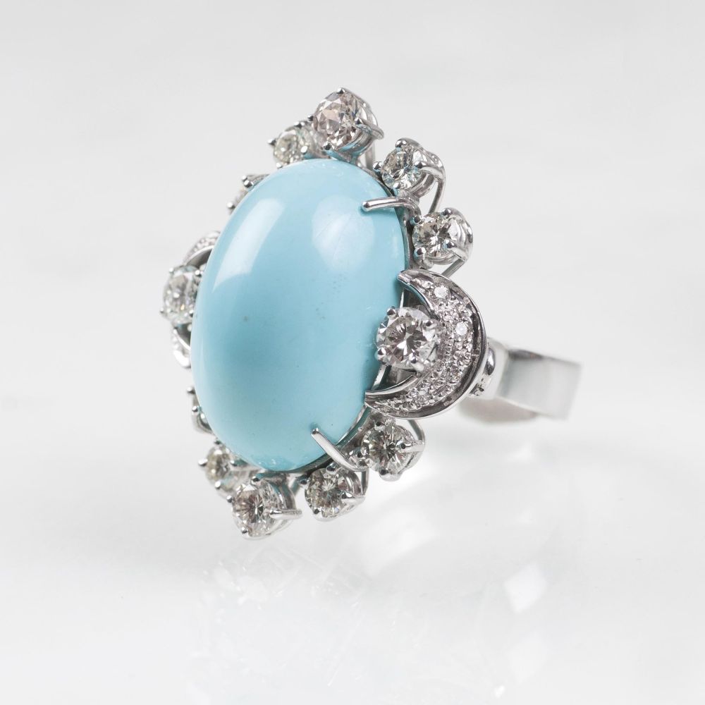 A Turquoise Diamond Cocktailring