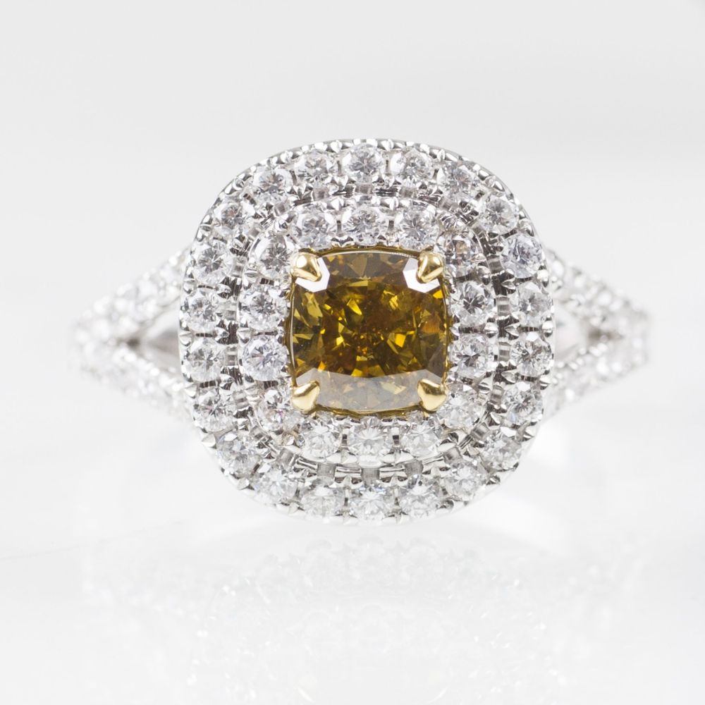 Fancy-Diamant-Brillant-Ring - Bild 2