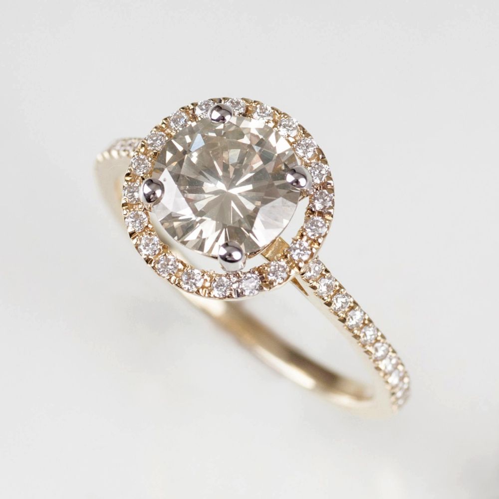 A Fancy Solitaire Diamond Ring - image 2