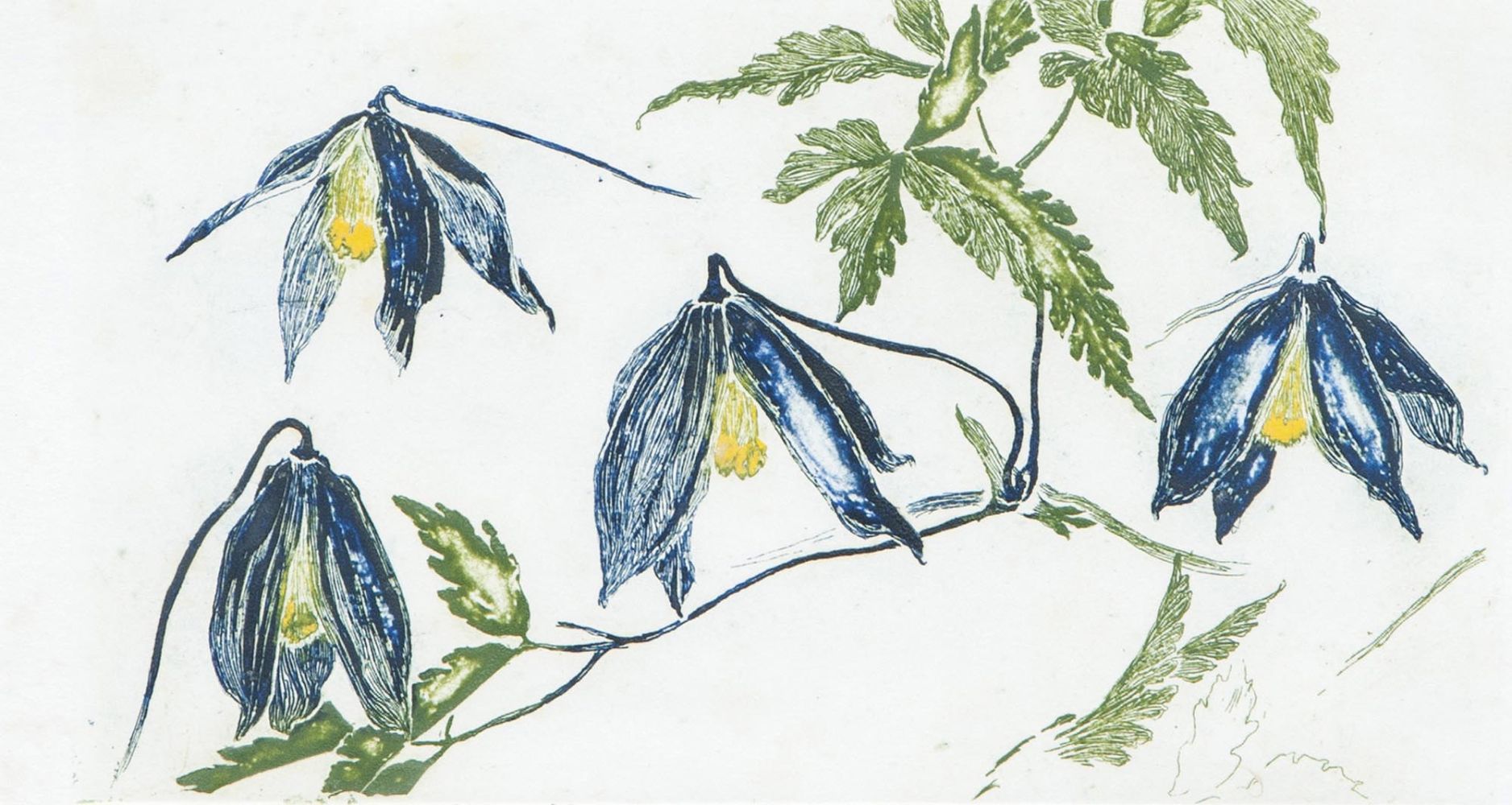 Four Prints with Flowers - image 3