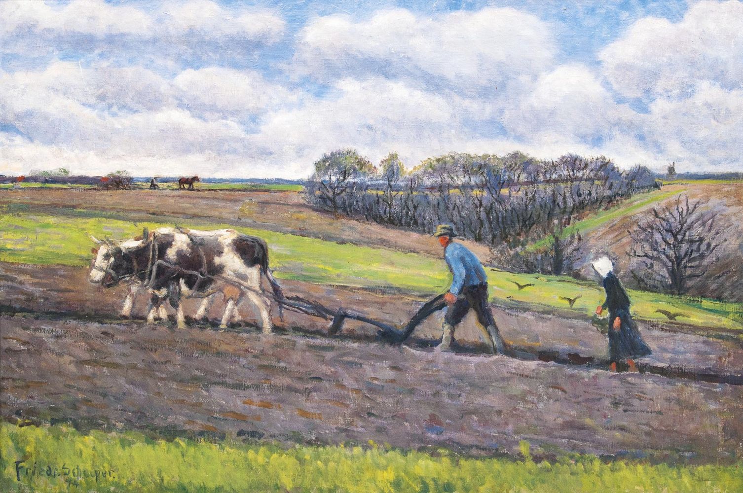 Ploughing Farmer