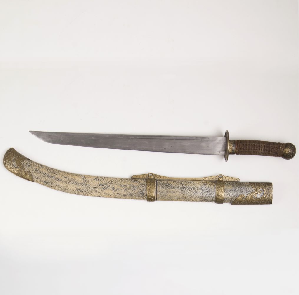 A Dao with Ray Skin Scabbard