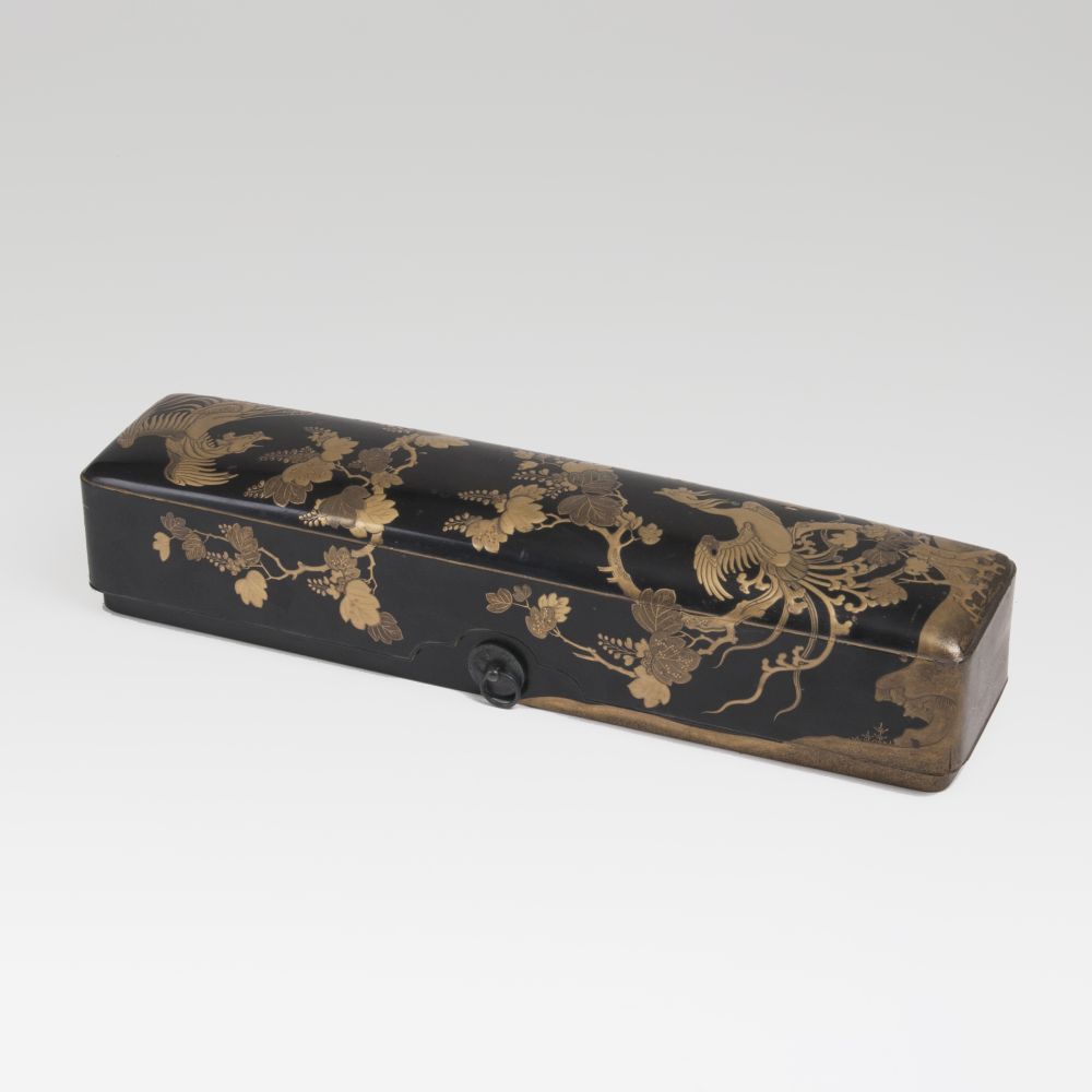 A Laquered Box with Precious Gold Decor