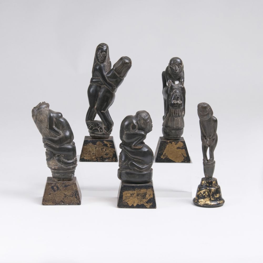 A Set of Five Erotic Figures