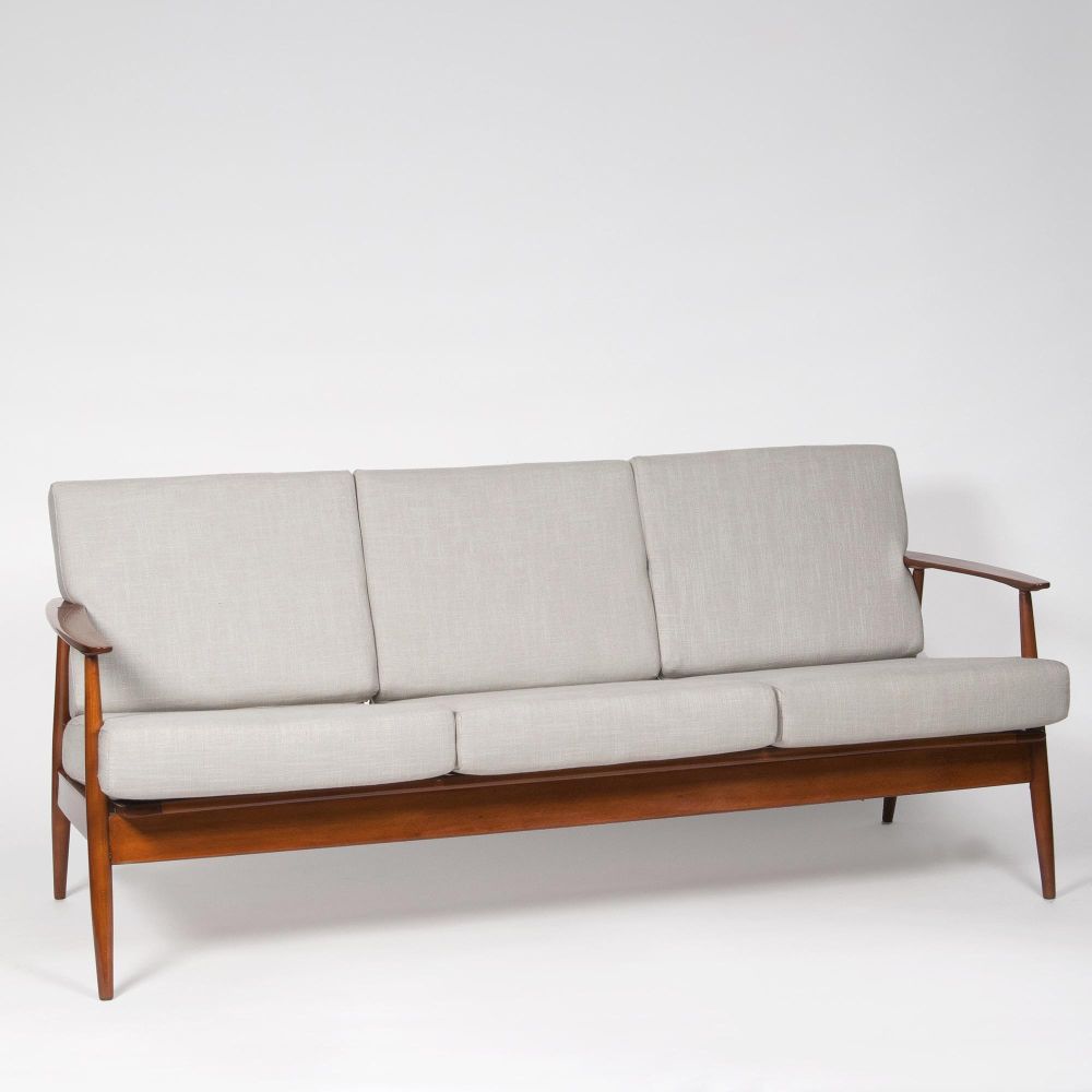 Mid-Century Teak-Sofa