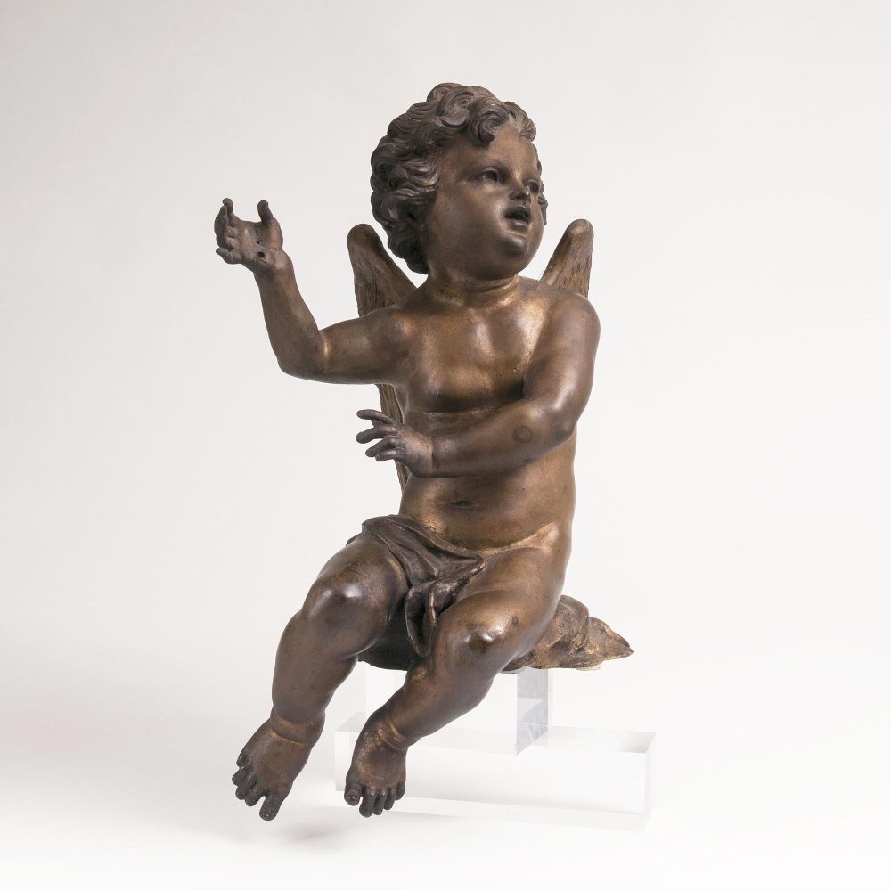 A Baroque Figure 'Seated Angel'