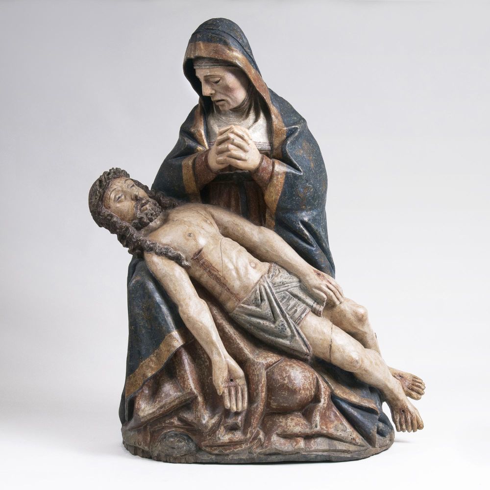 Spätgotische Figur 'Pietà'