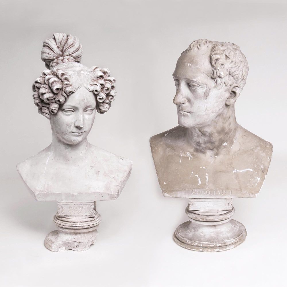 A Pair of Busts 'Emperor Nicolas I' and his Wife 'Emperess Alexandra Fedorovna'