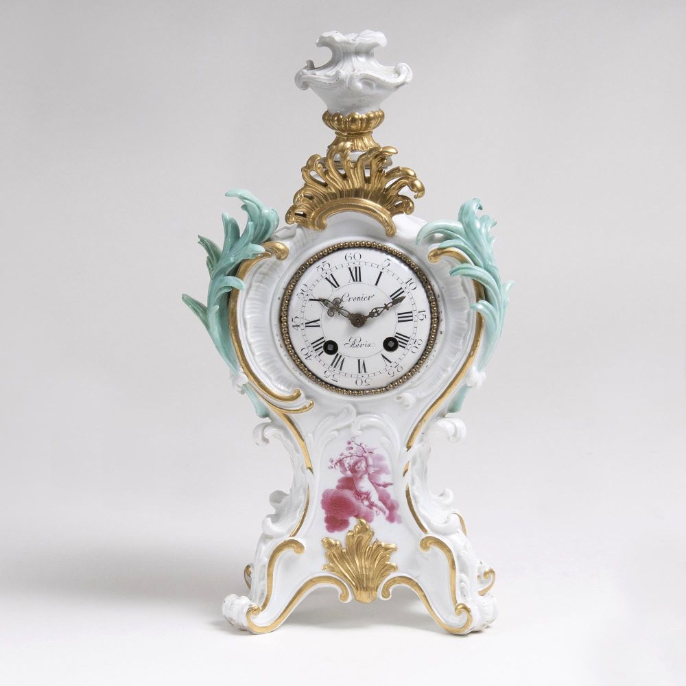 A Small Rococo Mantle Clock