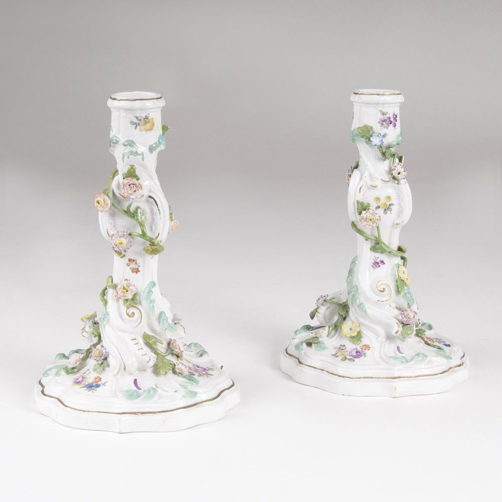 A Pair of Rococo Candlesticks