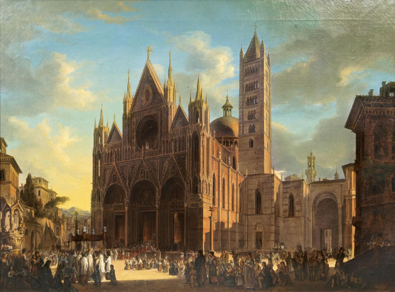 Prozession vor der Kathedrale von Siena