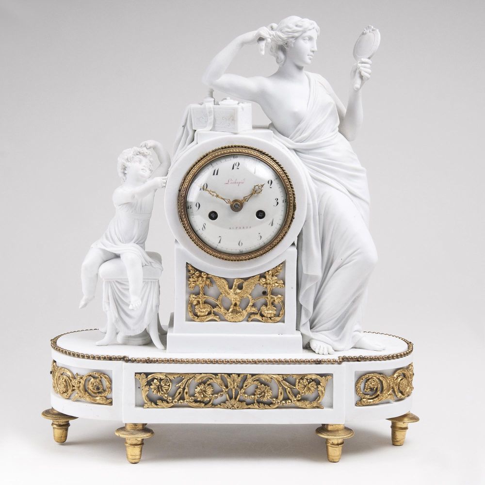 A very fine Empire Pendule with Allegory of Vanity