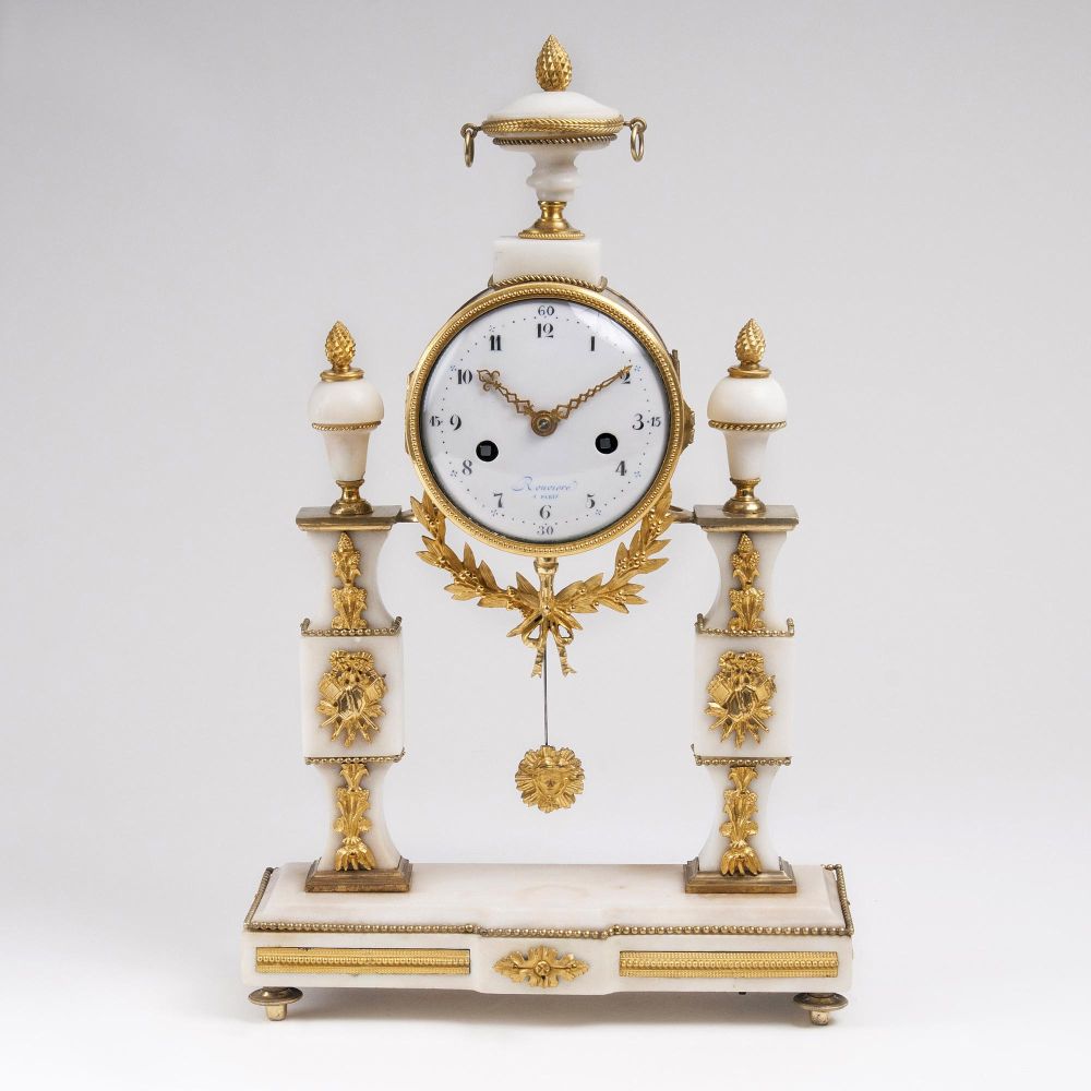 A french Empire Portico Pendule