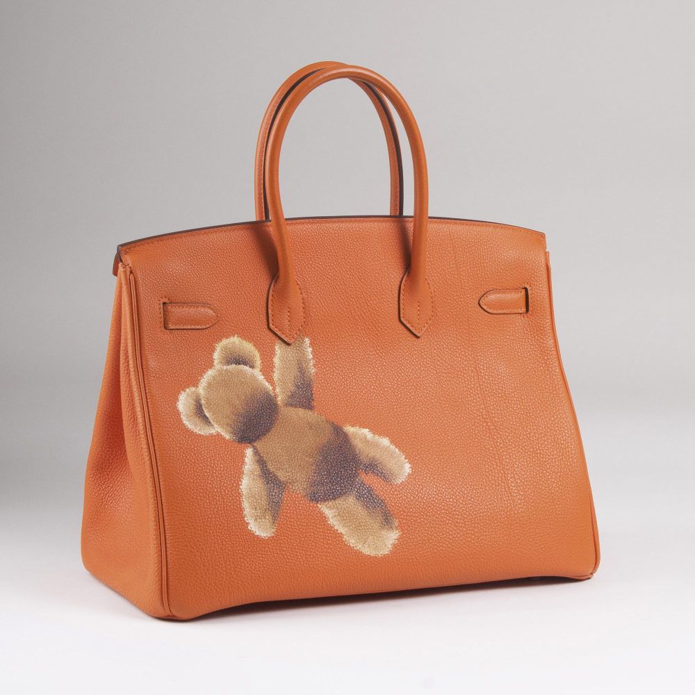 Handtasche 'Birkin 35' mit Handbemalung von Nanou Herman - Bild 2