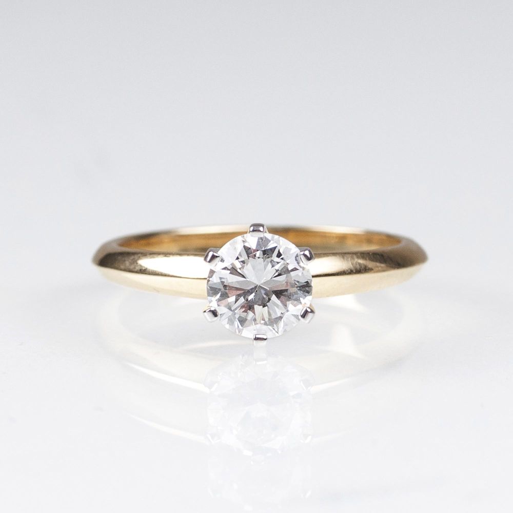 A fine-white Solitaire Diamond Ring