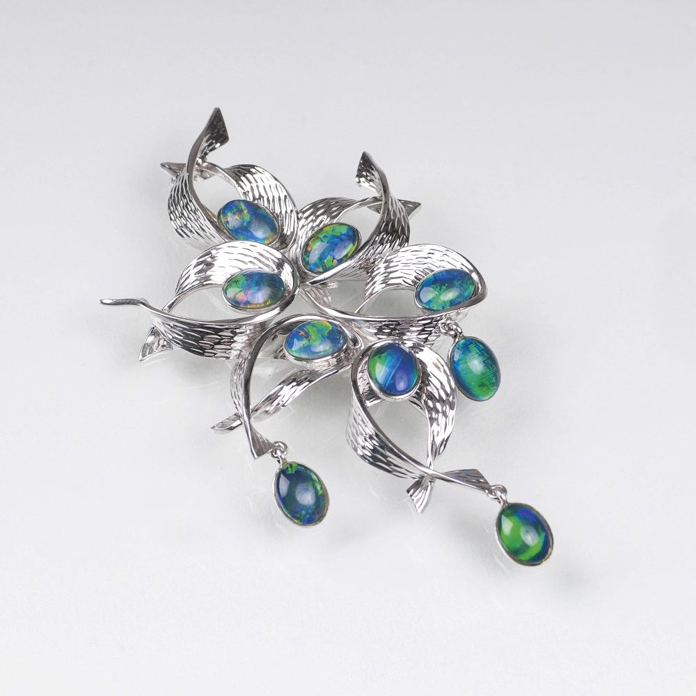 An Opal Brooch 'Flowers'