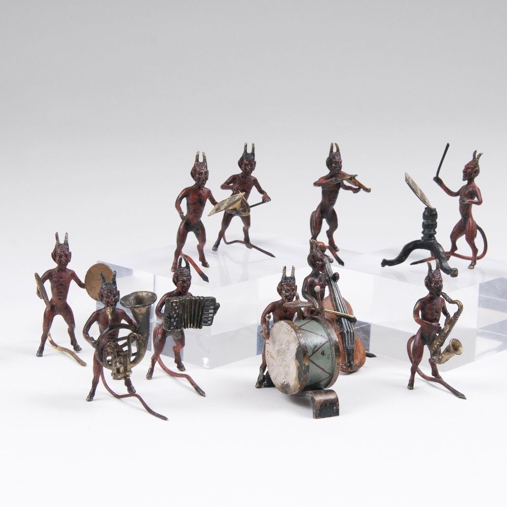 A Set of 10 Vienna Bronzes 'Devil Orchestra'