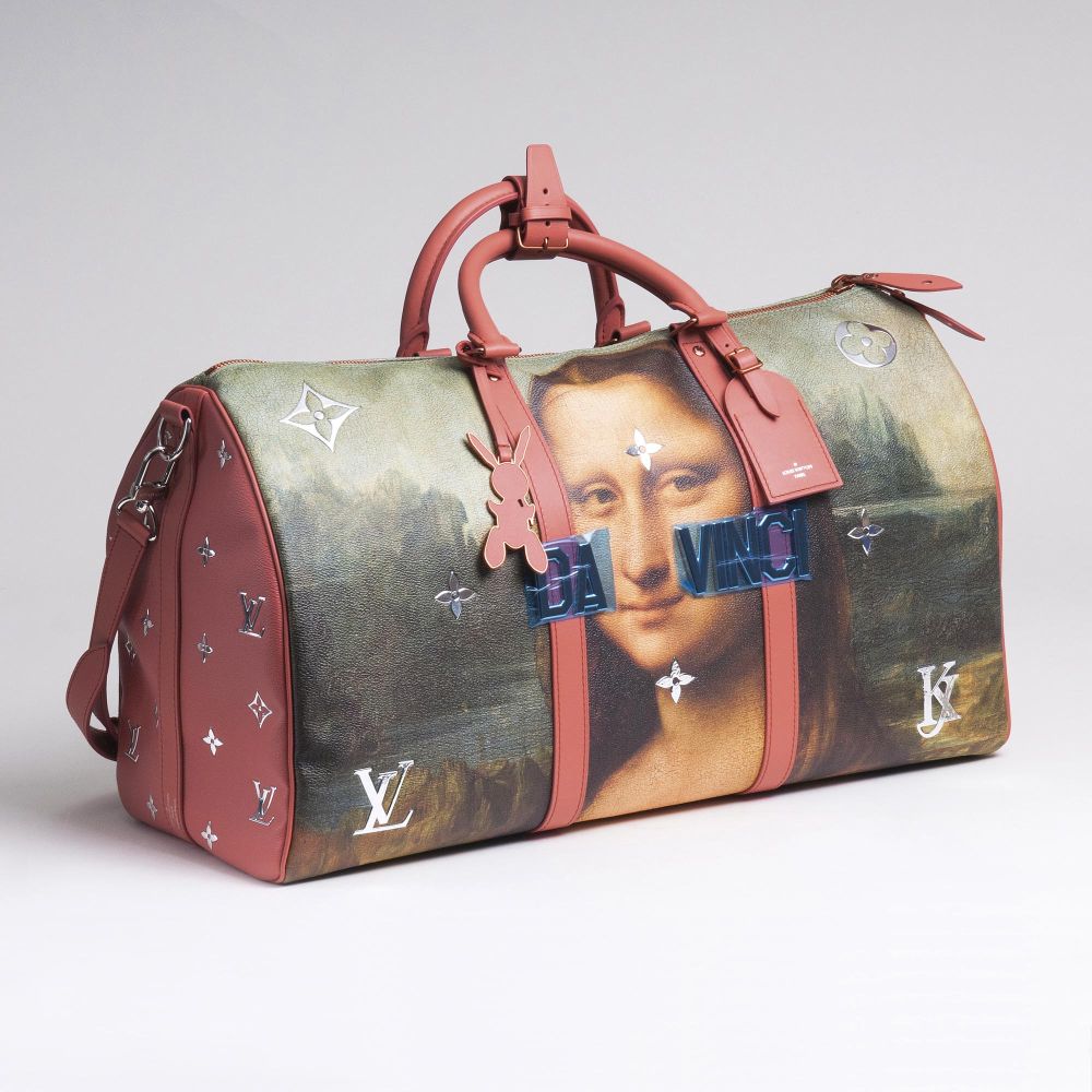 Ikonische Masters LV x Koons Keepall 50 'Da Vinci'