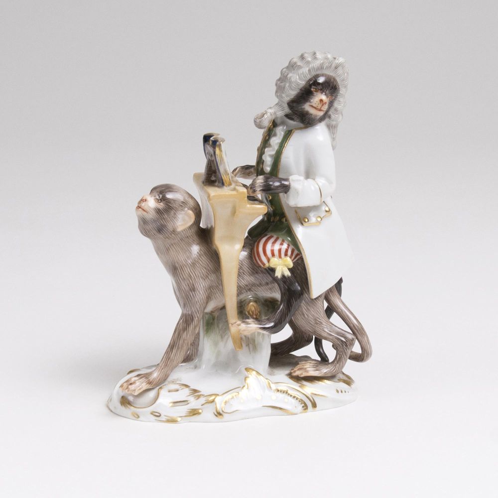 A Figure of the Monkey Orchestra 'Monkey at the Spinet'