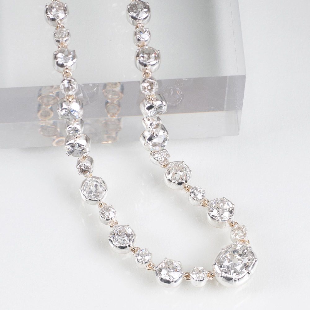 A splendid, highcarat Old Cut Diamond Necklace