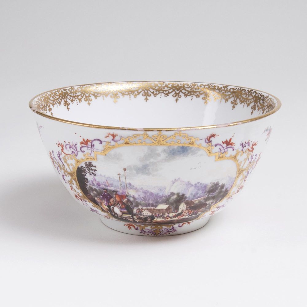 An Extraordinary Bowl with Oriental Kauffahrtei Scenes - image 2