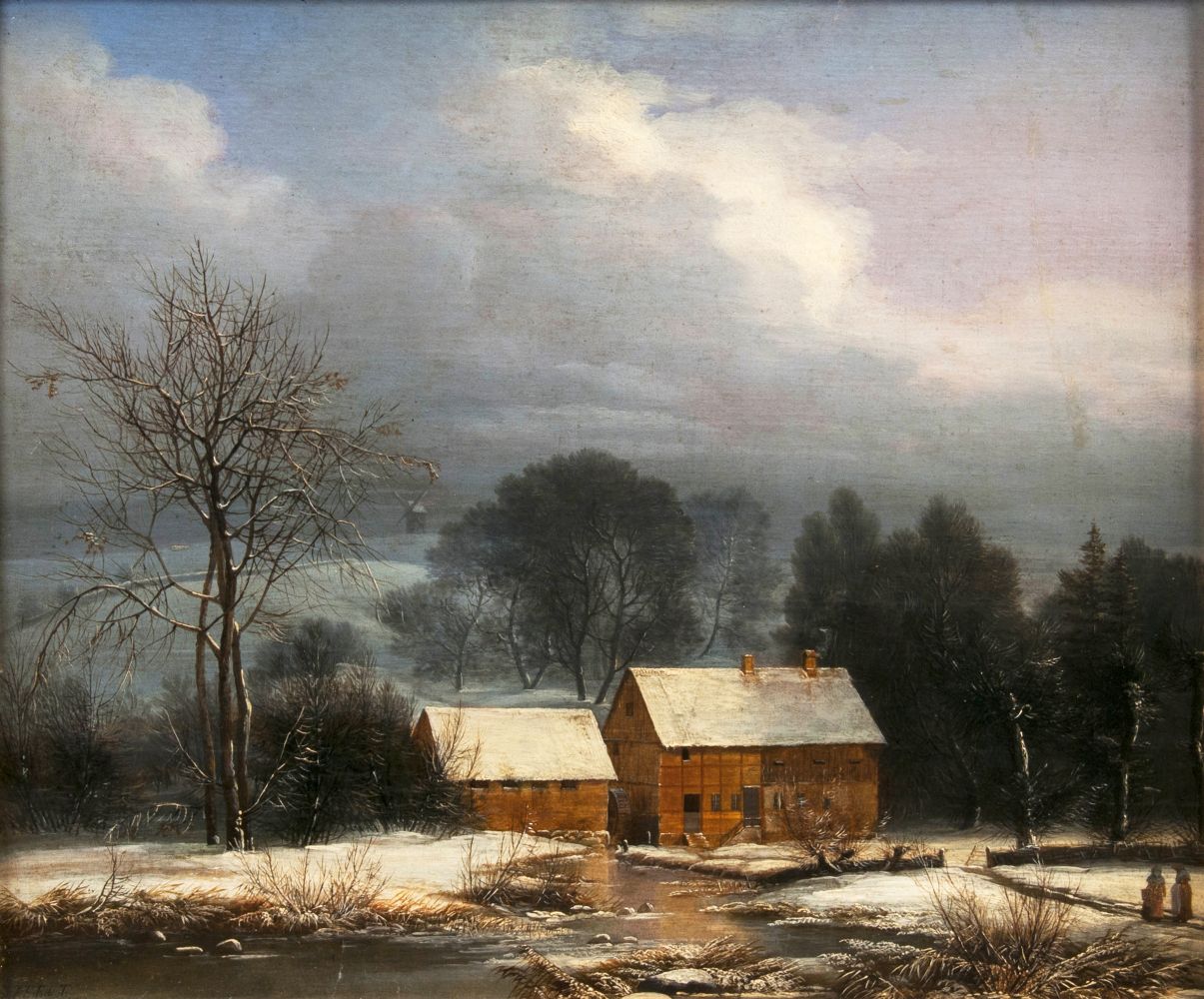 Frederik Michael Ernst Fabritius de Tengnagel - Winter Landscape with Water Mill Winter Landscape with Water Mill