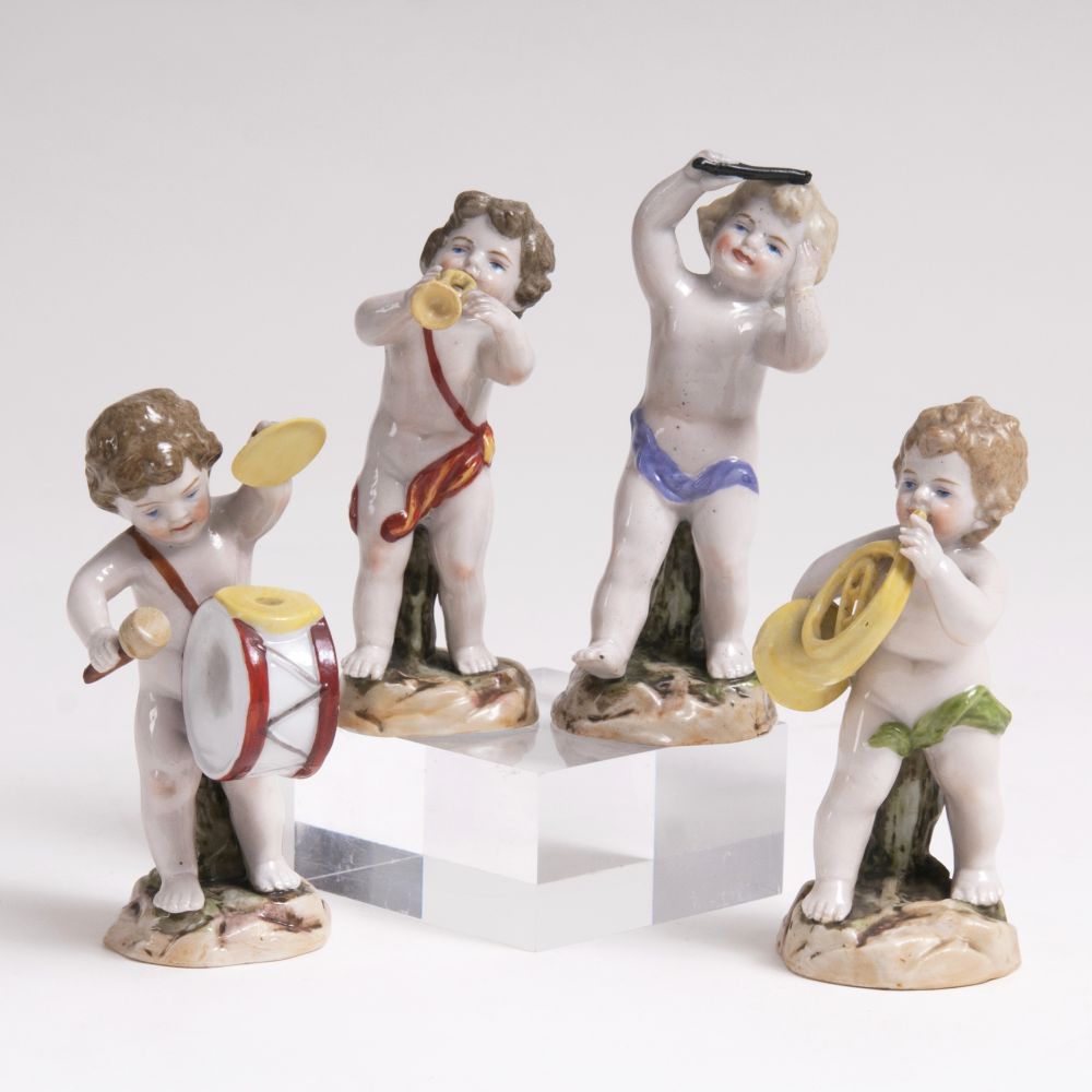 A Set of Four Playing Putti