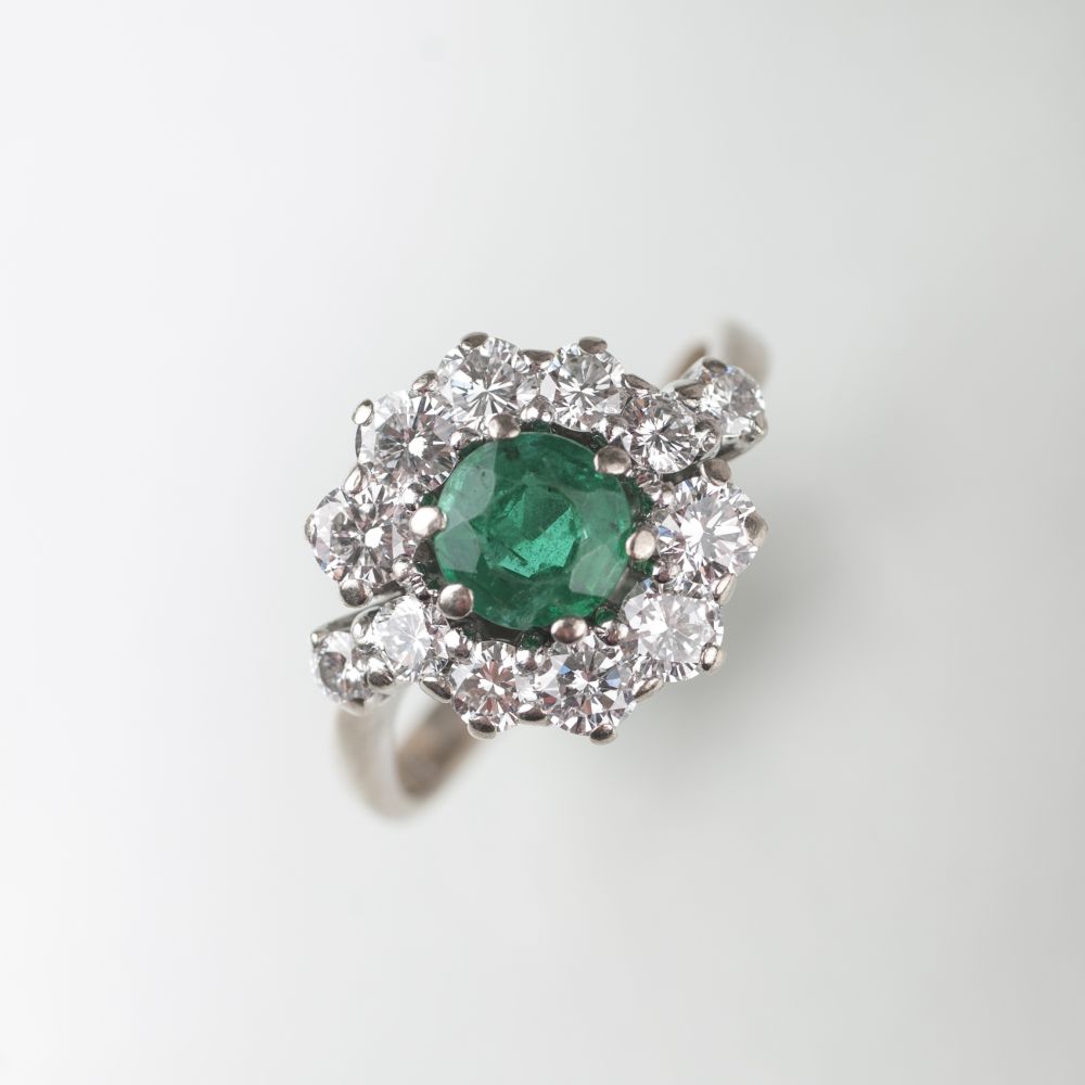 An Emerald Diamond Ring