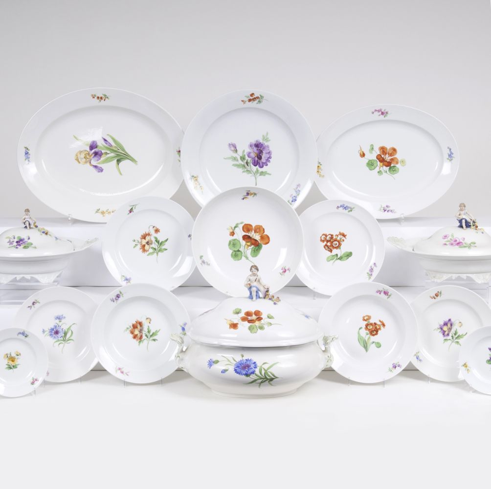 A Part Dinner Service 'Field Flower' for 6-10 persons