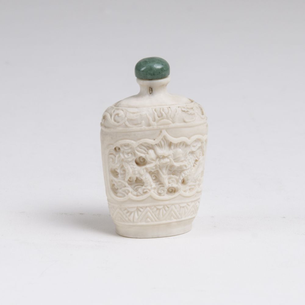 An Ivory Snuffbottle with Dragon