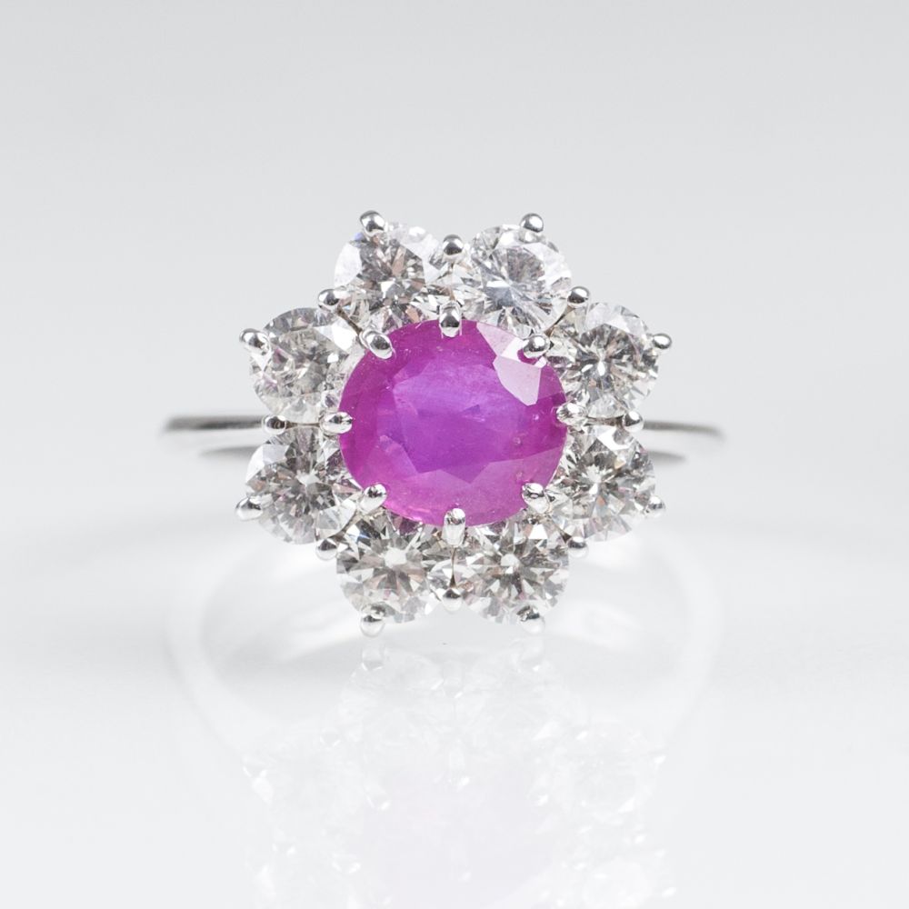 A classical Ruby Diamond Ring
