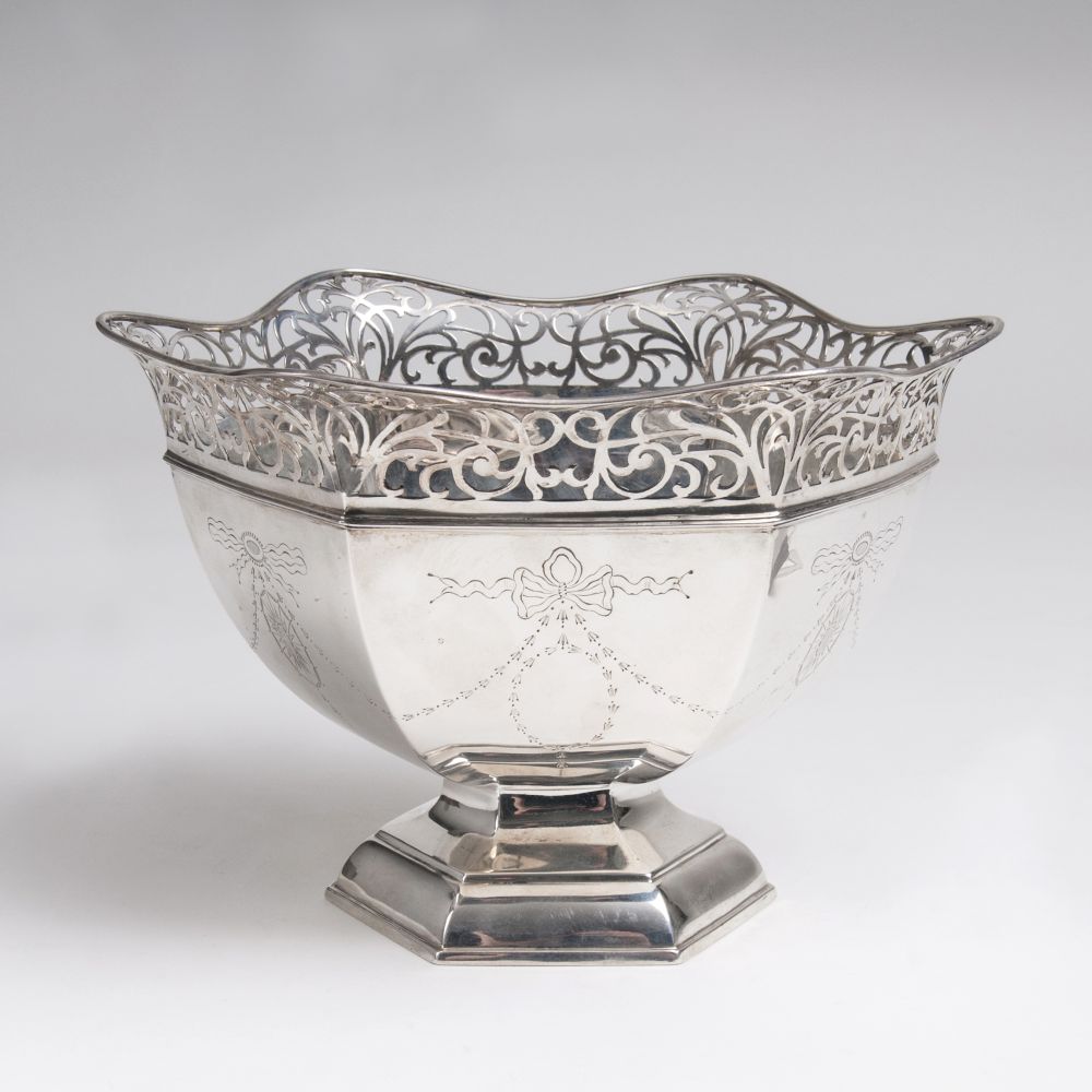 A Silverbowl with Opened Decor