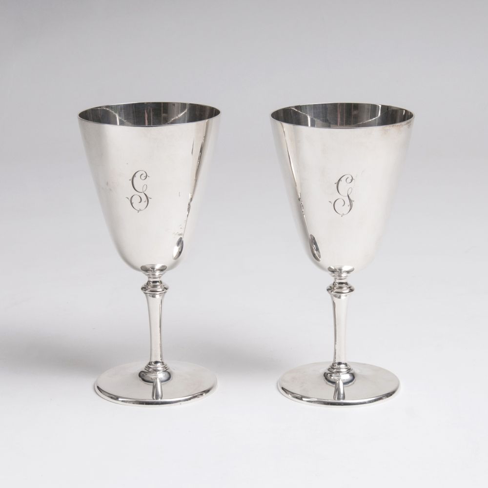 A Pair of Elegant Wine Goblets