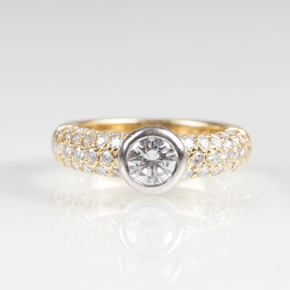 A Solitaire Diamond Ring by Jeweller Wempe Hamburg