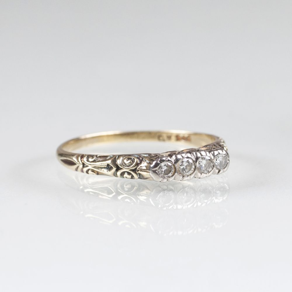 Zierlicher Vintage Brillant-Ring - Bild 2