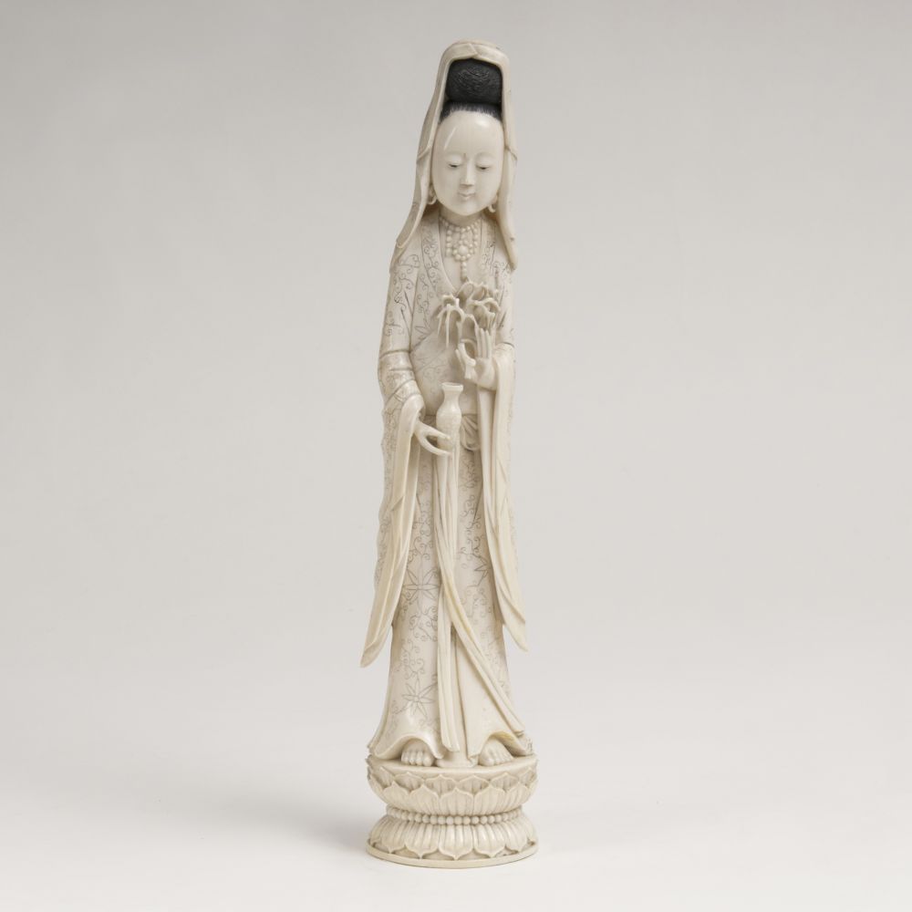 An Ivory Figure of Guanyin
