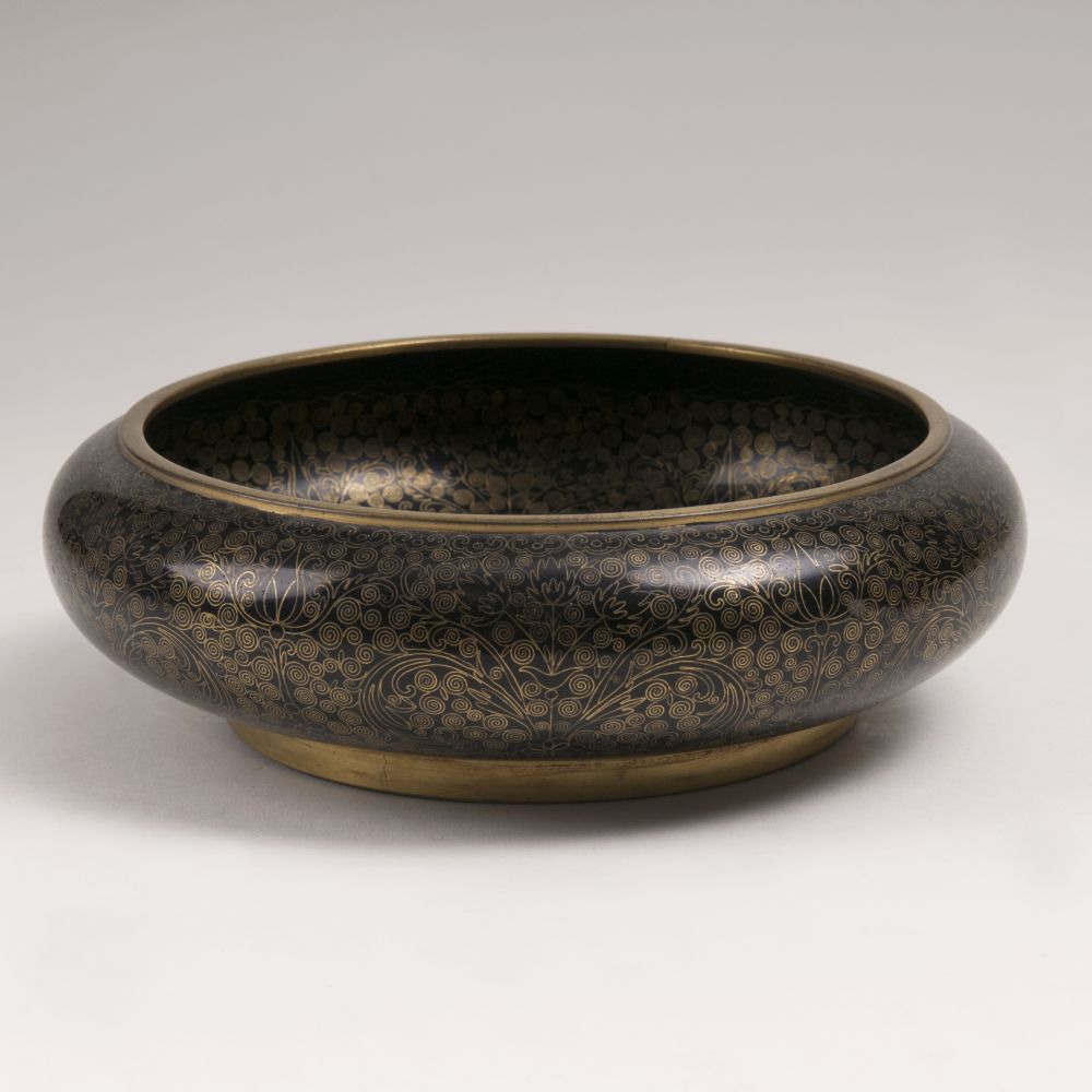 A Cloisonné Bowl with Spiralling Tendrils
