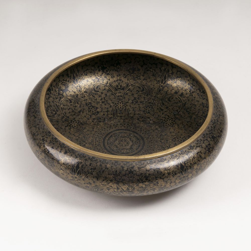 A Cloisonné Bowl with Spiralling Tendrils - image 2