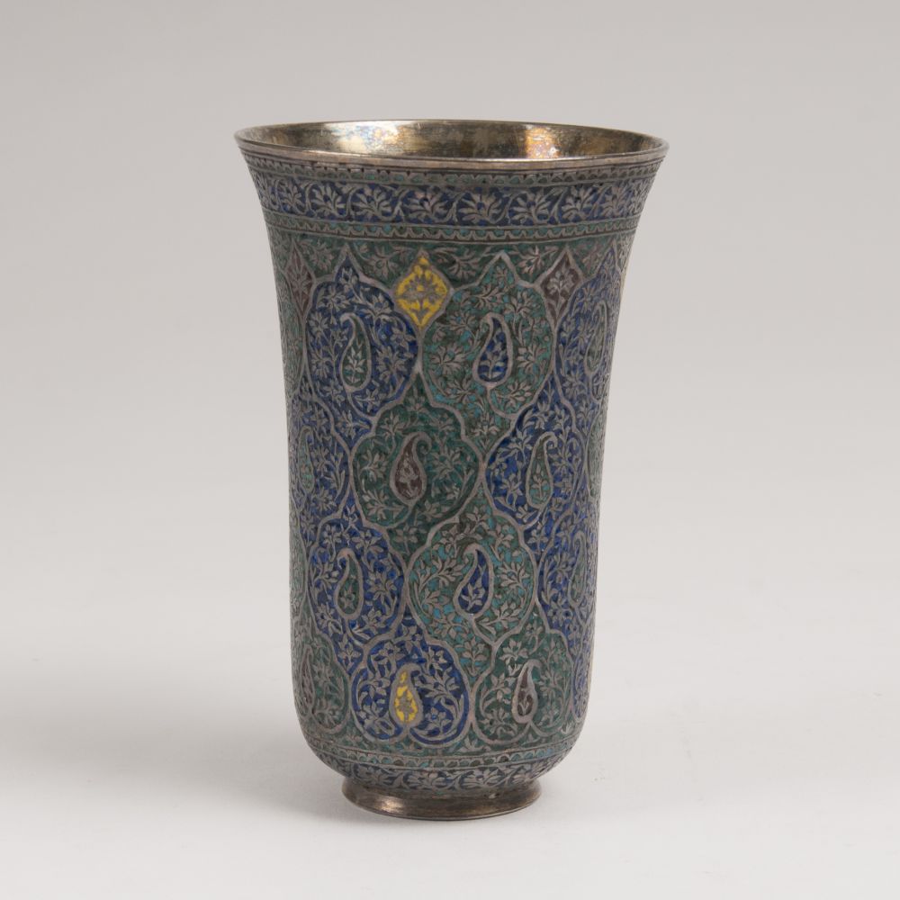 An Enamelled and Silver-gilt Beaker