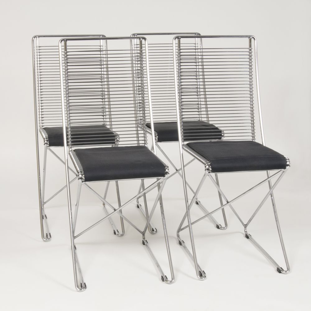 A Set of Four Cantilever Chairs from the 'Kreuzschwinger' Collection  for Schlubach