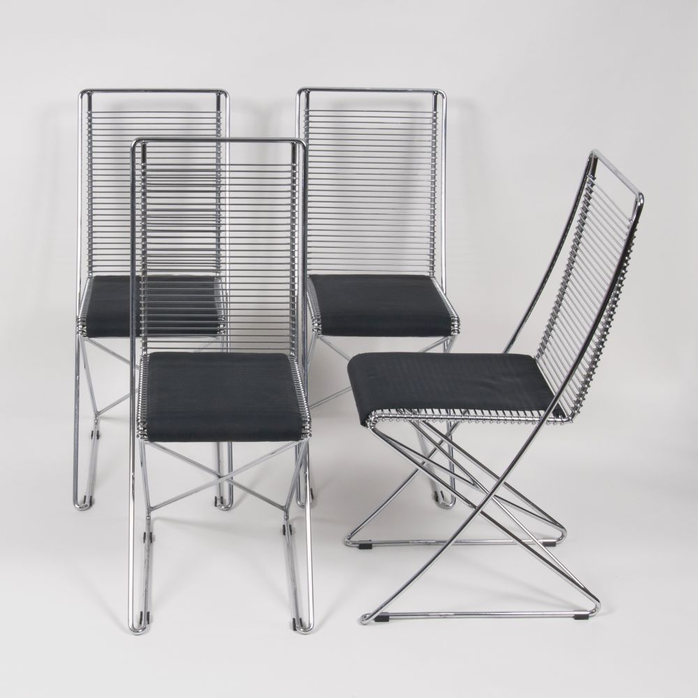 A Set of Four Cantilever Chairs from the 'Kreuzschwinger' Collection  for Schlubach - image 2