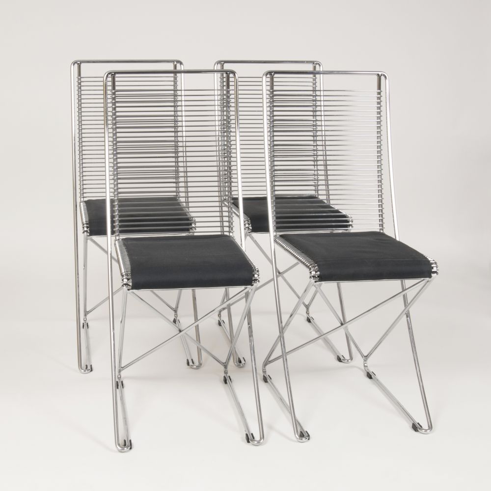 A Set of Four Cantilever Chairs from the 'Kreuzschwinger' Collection for Schlubach