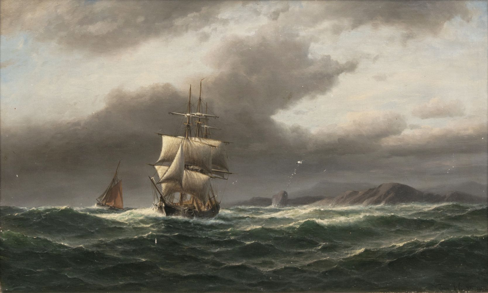 Franz Hünten - Segler vor der Küste Segler vor der Küste