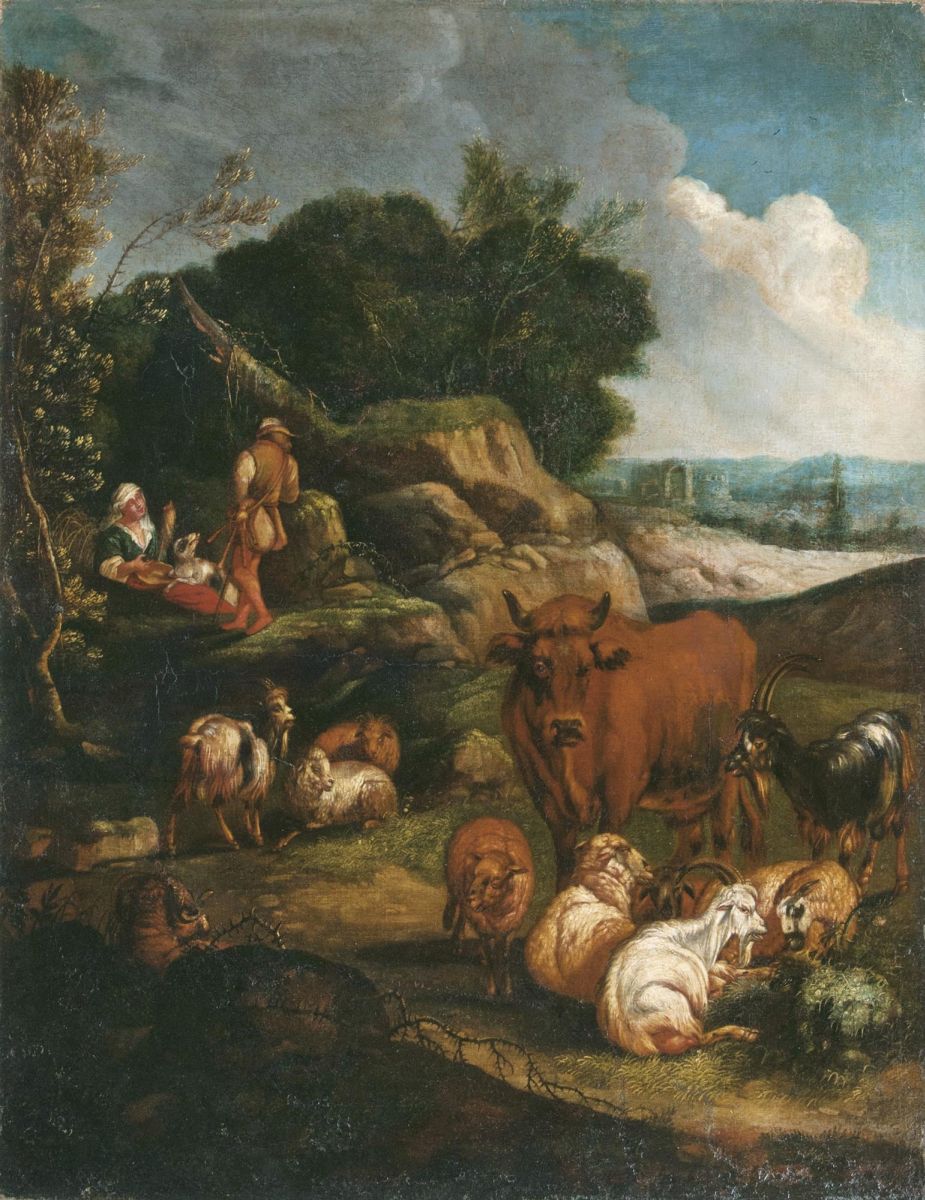 Hirten mit ihrer Herde