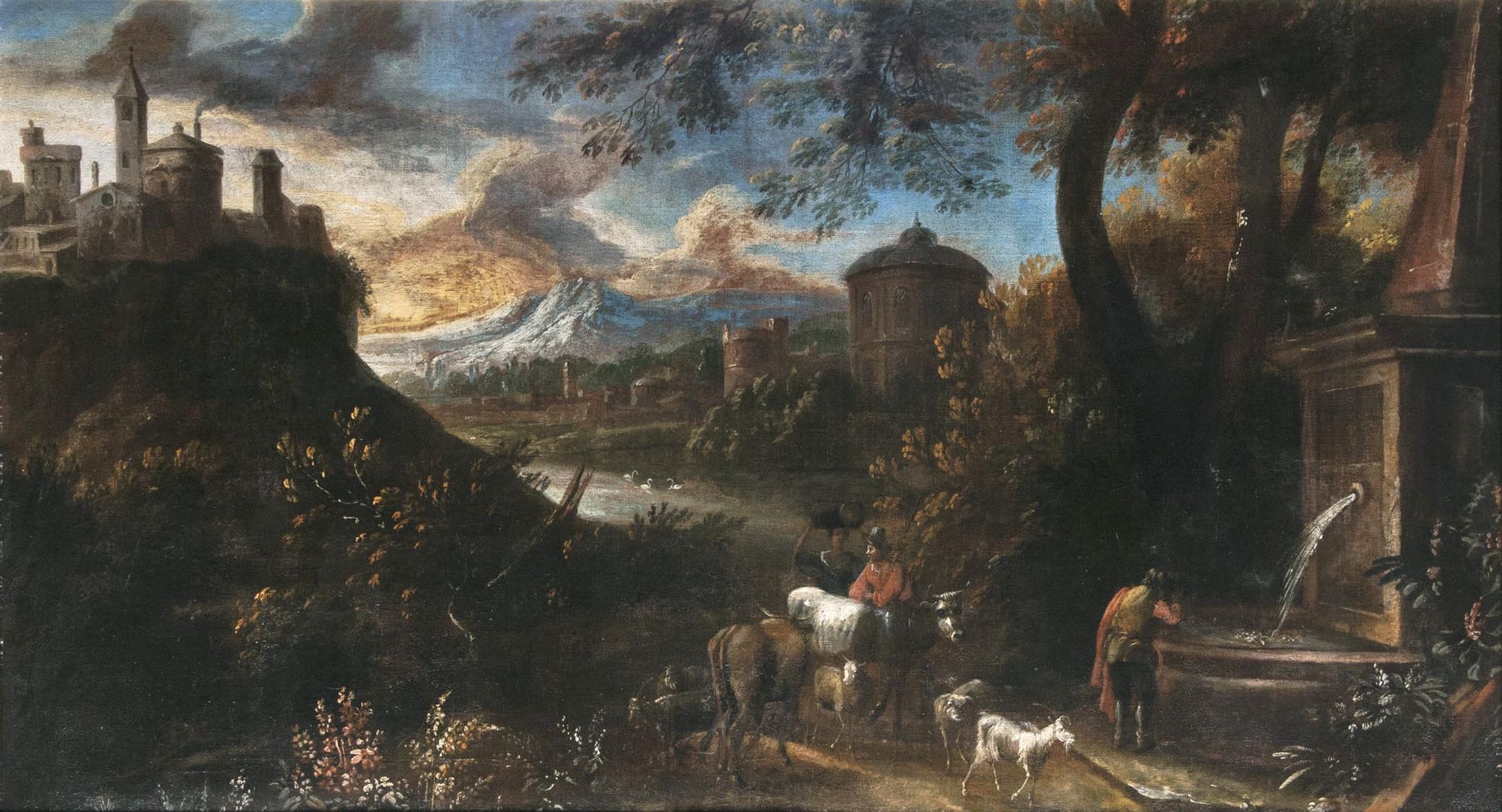 Classical Landscape with Herdsmen